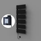 Sirius Dekoratif Elektrikli Havlupan 600x1640 Siyah (KTX4 Termostat) 1000W Spiral Kablolu
