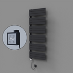 Sirius Dekoratif Elektrikli Havlupan 600x1640 Koyu Antrasit (KTX3 Termostat) 1000W Spiral Kablolu