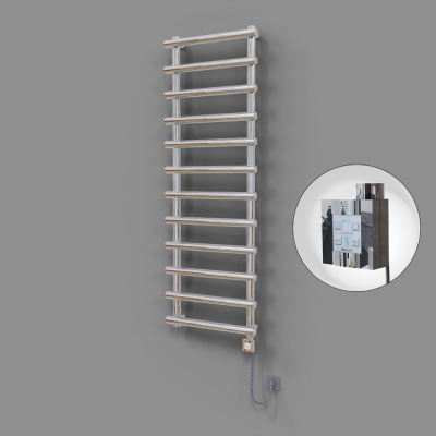 Amazon Dekoratif Elektrikli Havlupan 600x1750 Krom (KTX4 Termostat) 600W Spiral Kablolu