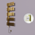 Thames Dekoratif Elektrikli Havlupan 600x1200 Altın (KTX3 Termostat) 300W Spiral Kablolu