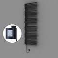 Oka Dekoratif Elektrikli Havlupan 600x1800 Siyah (KTX4 Termostat) 1000W Spiral Kablolu