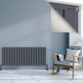 OBI Dekoratif Alüminyum Radyatör 600x1444 Antrasit