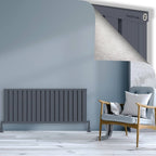 OBI Dekoratif Alüminyum Radyatör 600x1444 Antrasit