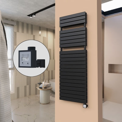 21H Elektrikli Havlupan 600x1772 Mat Siyah Ktx3 1000 W