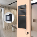 20H Elektrikli Havlupan 600x1550 Mat Siyah Ktx4 1000 Watt Spiral Kablolu