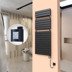 20H Elektrikli Havlupan 600x1550 Mat Siyah Ktx4 1000 Watt Spiral Kablolu