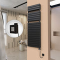 21H Elektrikli Havlupan 600x1772 Mat Siyah Ktx1 1000 Watt Spiral Kablolu