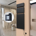 21H Elektrikli Havlupan 600x1772 Mat Siyah Ktx4 1000 Watt Spiral Kablolu