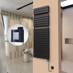 21H Elektrikli Havlupan 600x1772 Mat Siyah Ktx4 1000 Watt Spiral Kablolu