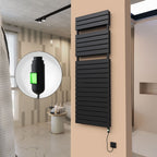 21H Elektrikli Havlupan 600x1772 Mat Siyah (On/Off Düğmeli) 1500 W