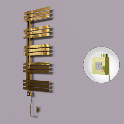 Thames Dekoratif Elektrikli Havlupan 600x1200 Altın (KTX1 Termostat) 300W Spiral Kablolu