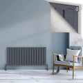 OBI Dekoratif Alüminyum Radyatör 600x1284 Antrasit