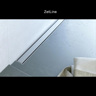 Evi Metal Duş Kanalı ZetLine 50 lik Çıkışlı 80 cm Satine Yüzey