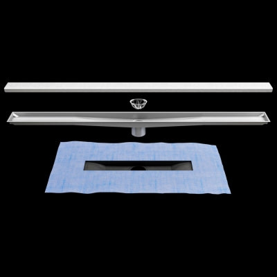 Evi Metal Duş Kanalı ZetLine 50 lik Çıkışlı 60 cm Paslanmaz Çelik