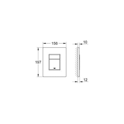 Grohe Gömme Rezervuar Kumanda Paneli ABS Mat Krom - 38732P00