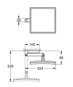 Grohe Selection Cube Duvara Monte Makyaj Aynası Krom - 40808000