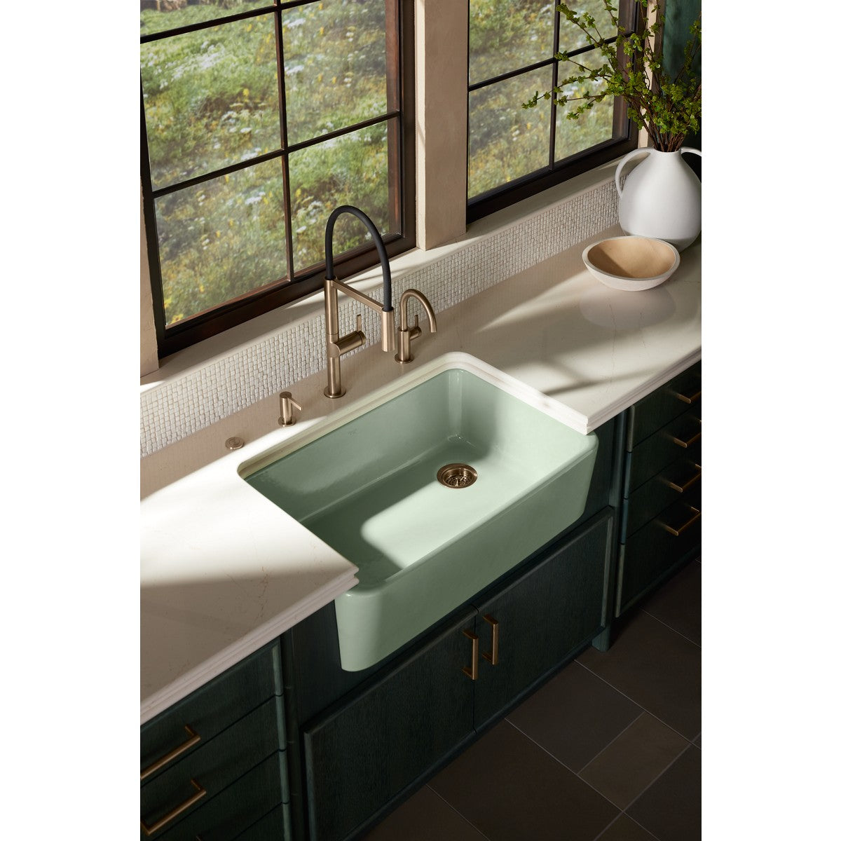Kohler Eviye Süzgeci ve Boğazı Fırçalanmış Bronz