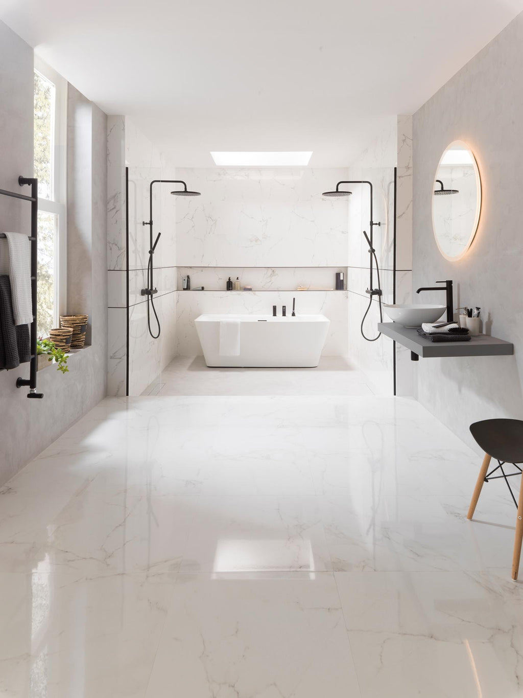 Porcelanosa Yer Karosu Marmol Carrara Blanco Parlak  43,5 x 43,5 cm — Porcelanosa seri görseli