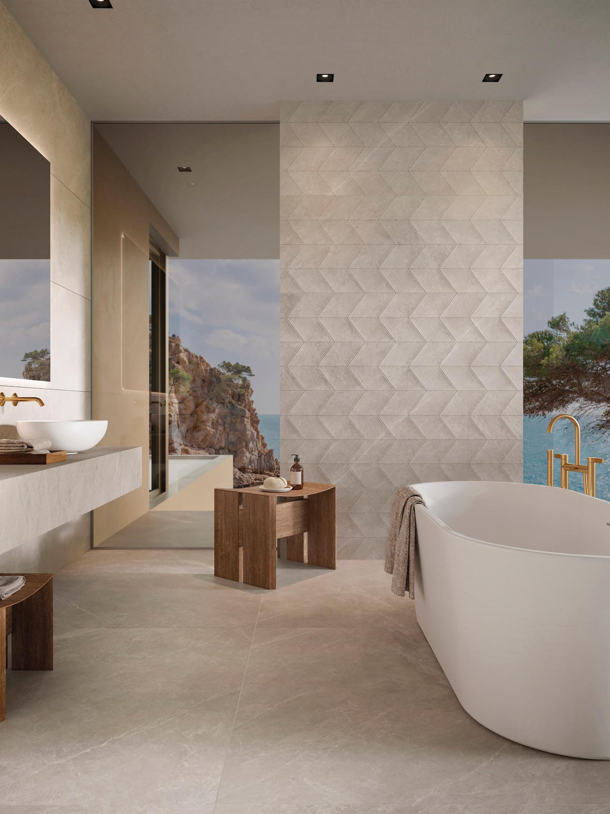Porcelanosa Duvar Karosu Spiga Mystick Beige 59,6 x 150 cm — Porcelanosa 100336889