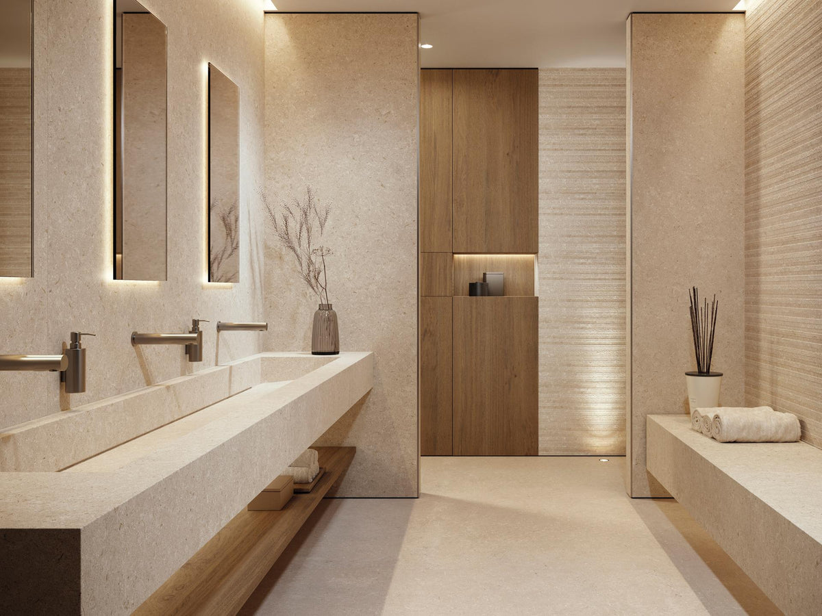 Porcelanosa Duvar Karosu Deco Coral Caliza 45 x 120 cm — Porcelanosa 100330292