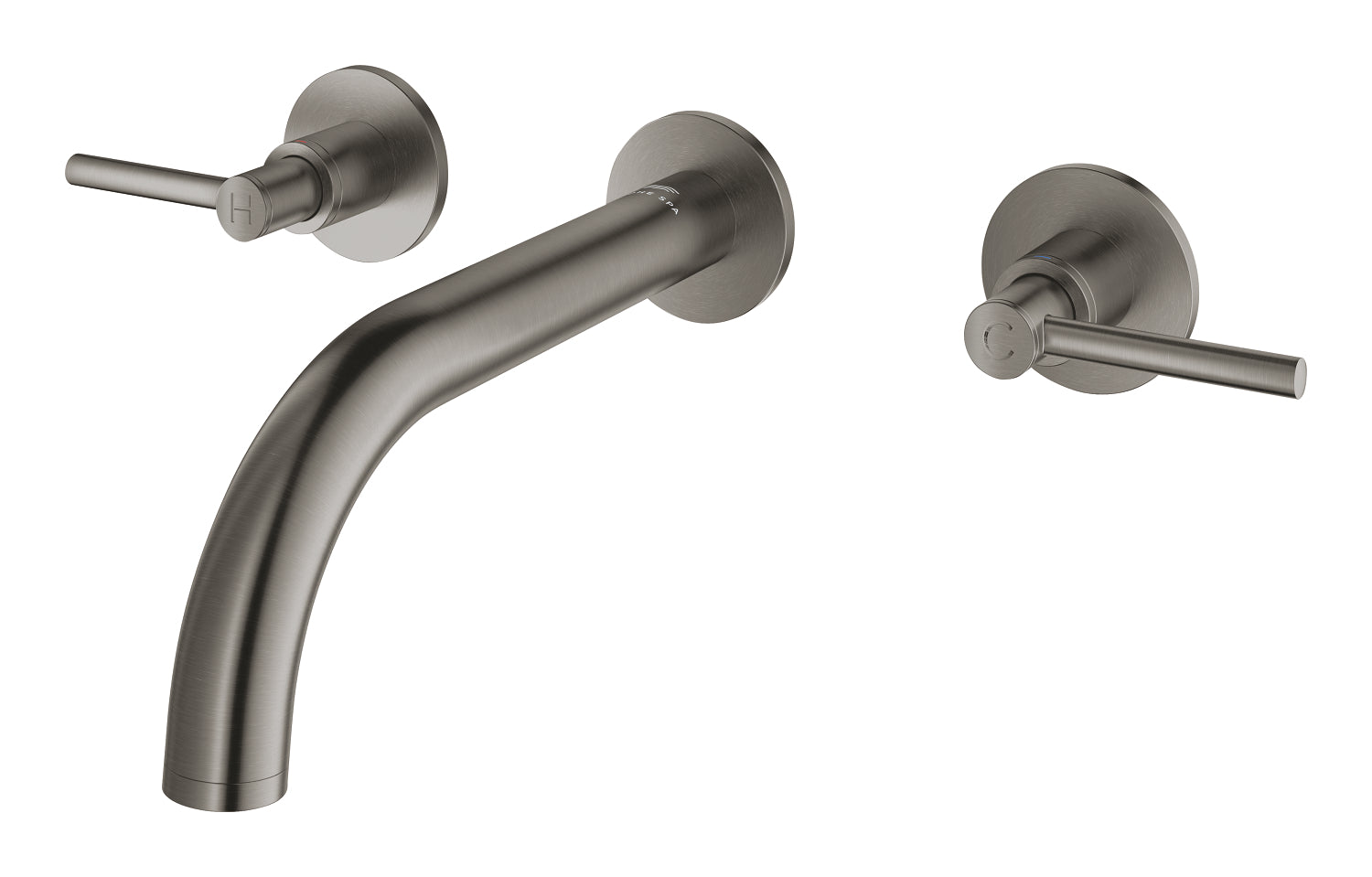 Grohe Atrio 3 Delikli Duvardan Lavabo Bataryası M-Boyut Brushed Hard Graphite - 20662AL0