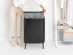 Brabantia Çamaşır Sepeti İki Bölmeli 2 x 45 lt Siyah 200564