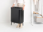 Brabantia Çamaşır Sepeti İki Bölmeli 2 x 45 lt Siyah 200564