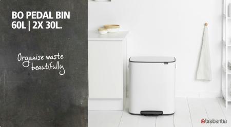 Brabantia  Çöp Kutusu Büyük Boy 60 lt Bo Touch Pedallı Mat Çelik 211324