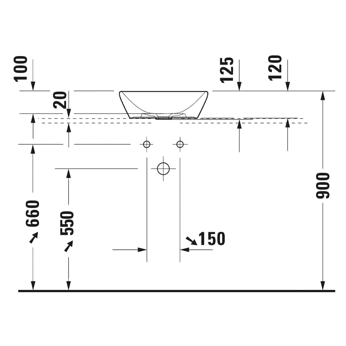 Duravit Lavabo D-Neo Çanak 40 cm, Beyaz  2371400070