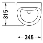 Duravit Pisuar Duraplus Elektronik  34.5 X 31.5 cm,  Beyaz 0830370093