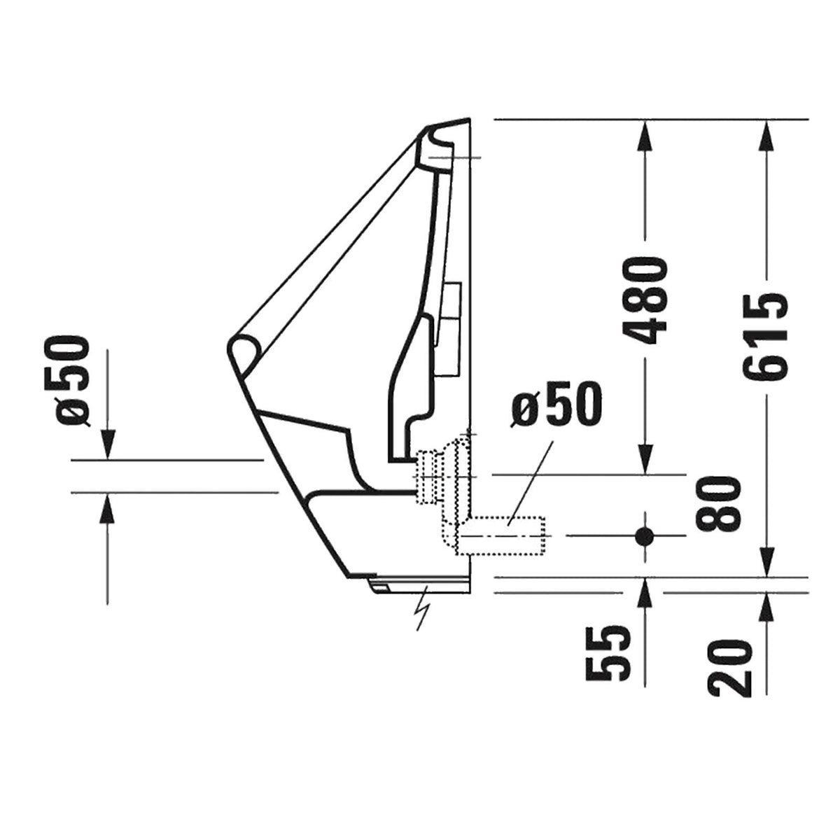 Duravit Pisuar Duraplus Pilli 34.5 X 31.5 cm, Beyaz 0830370000