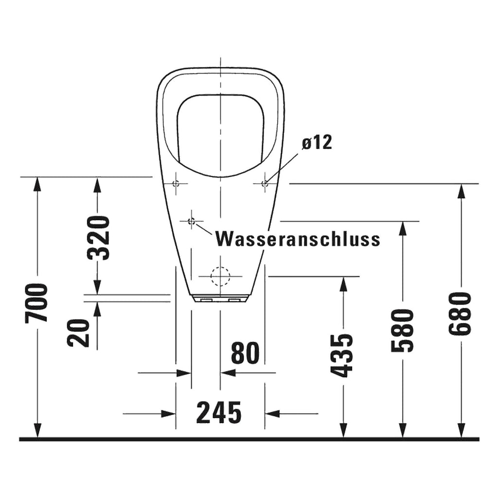 Duravit Pisuar Duraplus Pilli 34.5 X 31.5 cm, Beyaz 0830370000