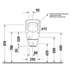Duravit Pisuar Duraplus Pilli 34.5 X 31.5 cm, Beyaz 0830370000