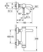 Grohe Essence Banyo Bataryası Brushed  Warm Sunset - 33624DL1