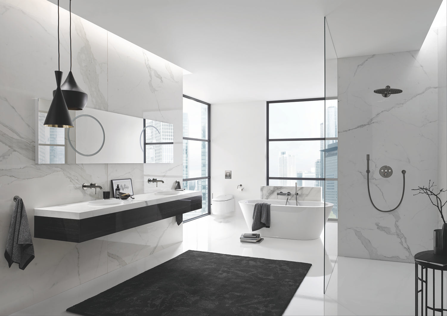 Grohe Sıvı Sabunluk Camı ve Pompası Essentials Brushed Hard Graphite - 40394AL1