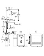 Grohe Blue Professional Arıtmalı İçme Suyu ve Soda Yapan Batarya Super Steel - 31302DC2