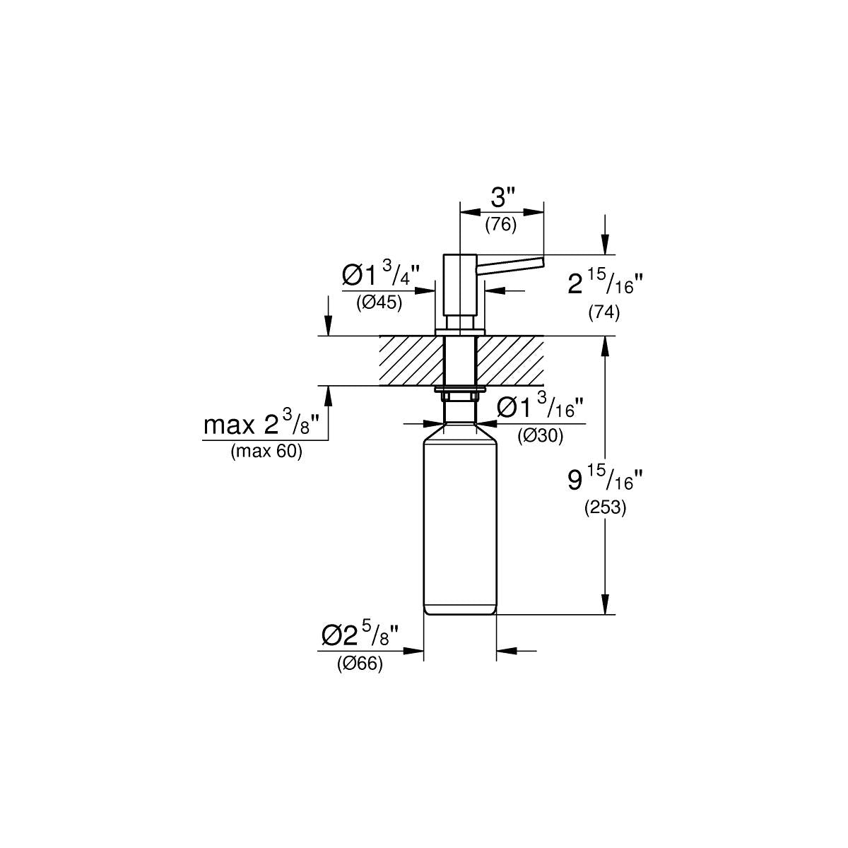Grohe Cosmopolitan Sıvı Sabunluk Brushed Hard Graphite - 40535AL0