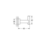 Grohe Eurocube Bornoz Askısı Brushed Hard Graphite – 40511AL1