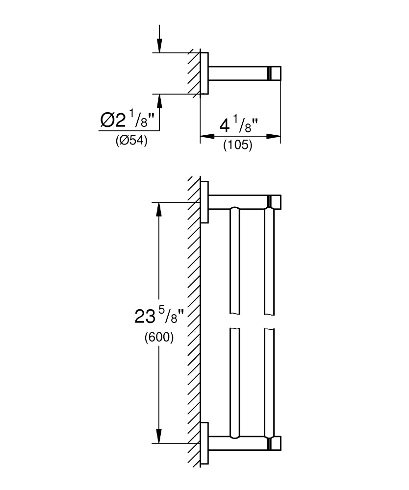 Grohe İkili Havluluk 60 cm Essentials Brushed Cool Sunrise - 40802GN1
