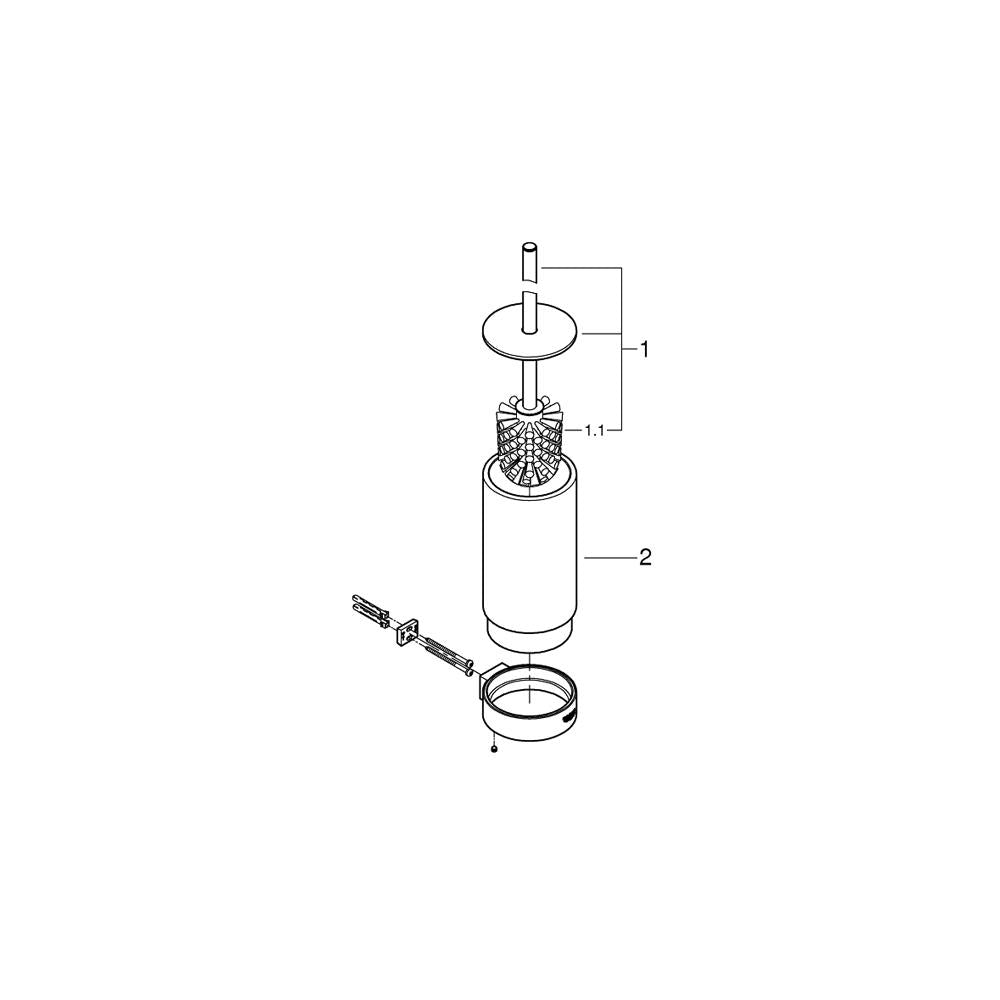 Grohe Selection Tuvalet Fırçası Seti Brushed Cool Sunrise - 41076GN0
