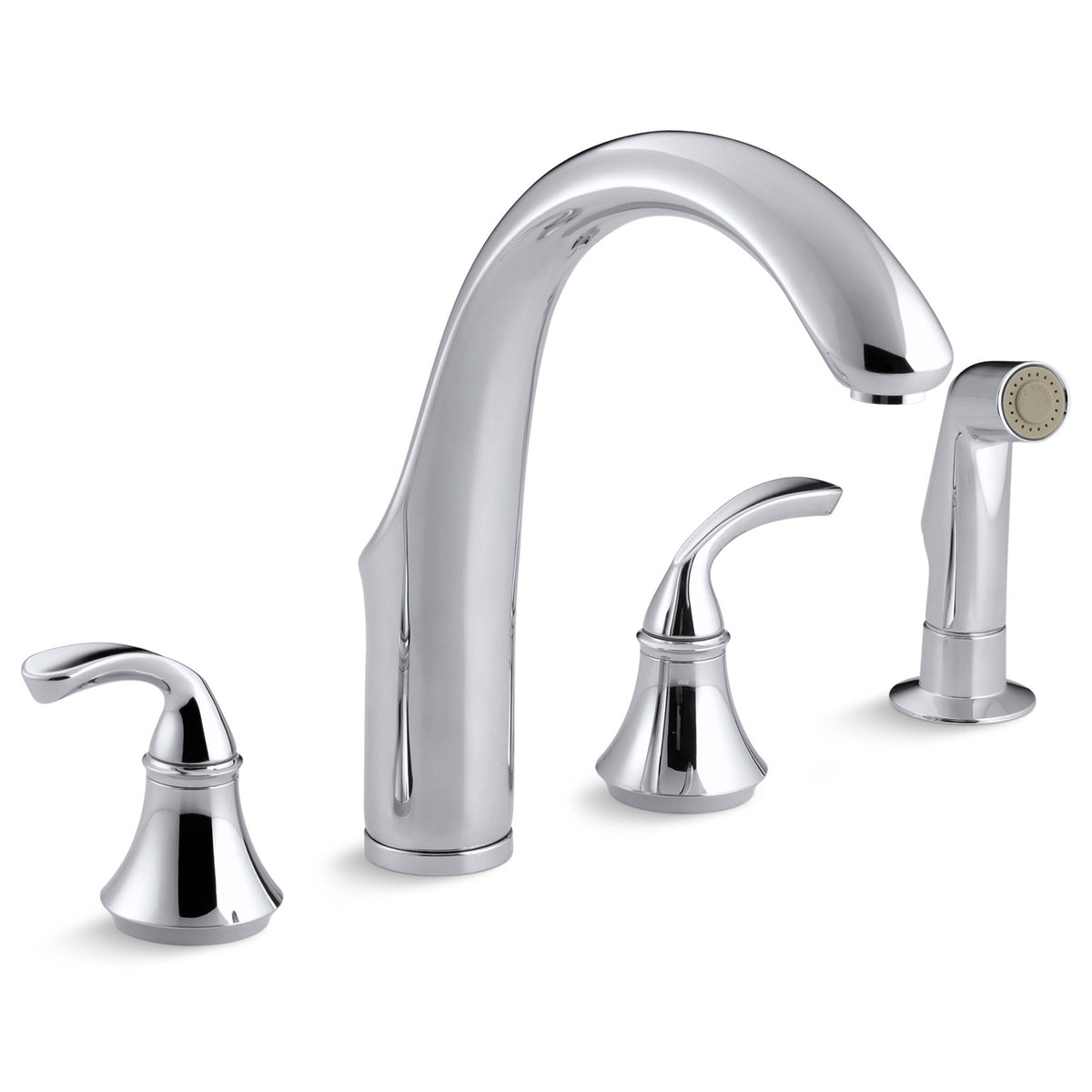 Kohler Eviye Bataryası Forte 4 Delikli, Krom