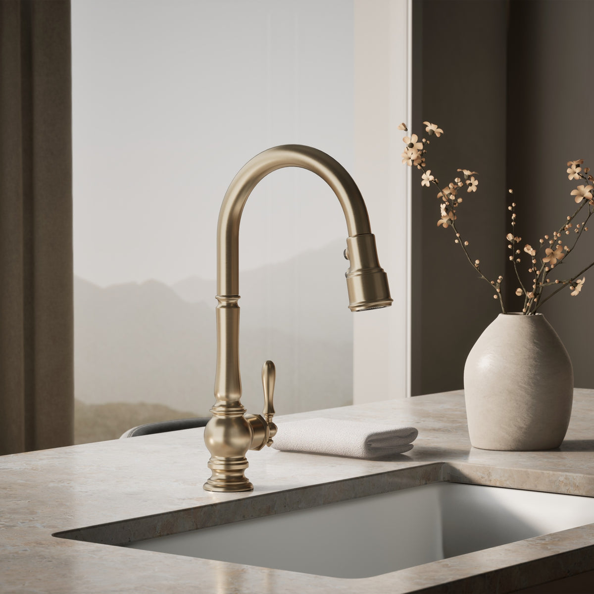 Kohler Eviye Bataryası Artifacts , Brushed Bronze