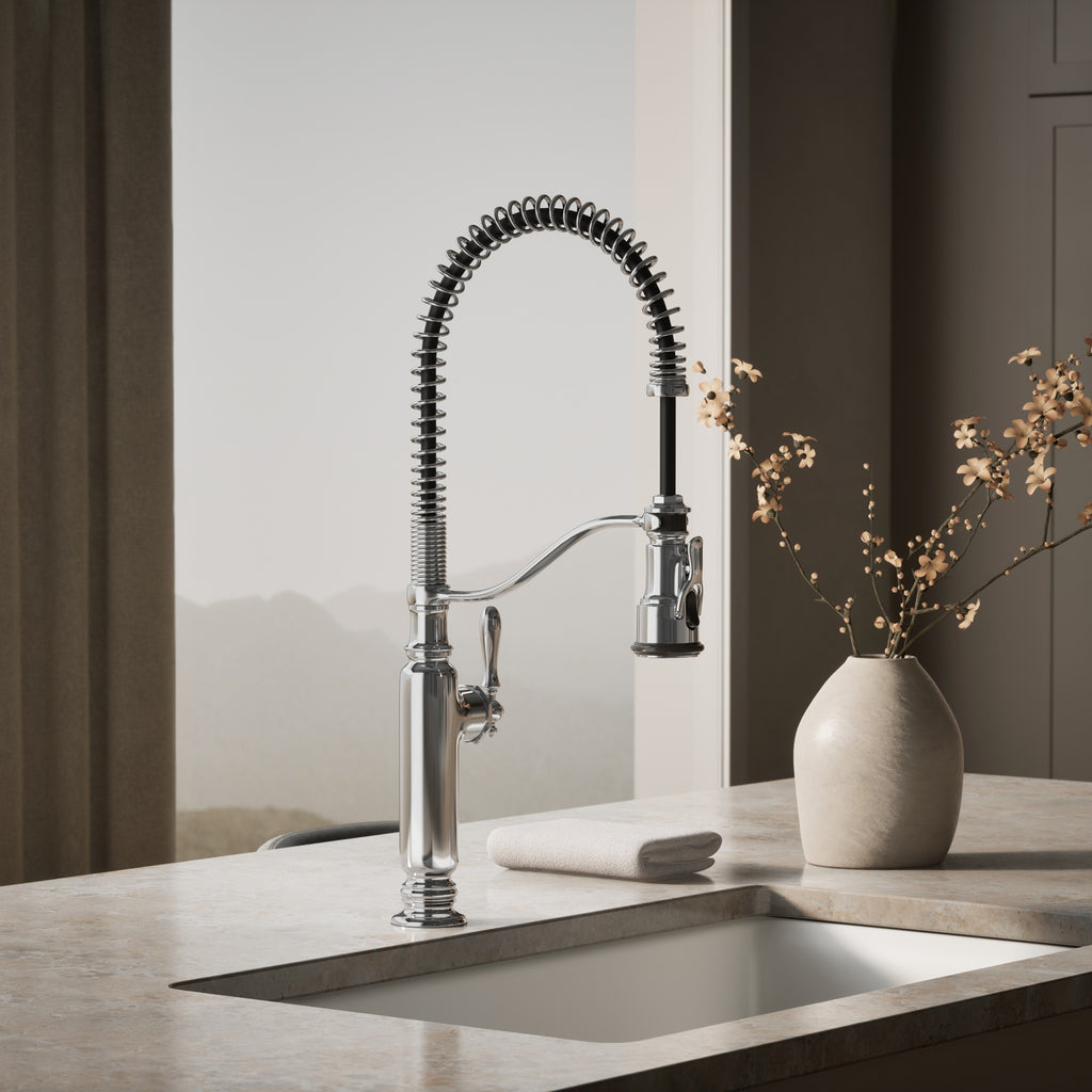 Kohler Eviye Bataryası Tournant Profesyonel , Krom