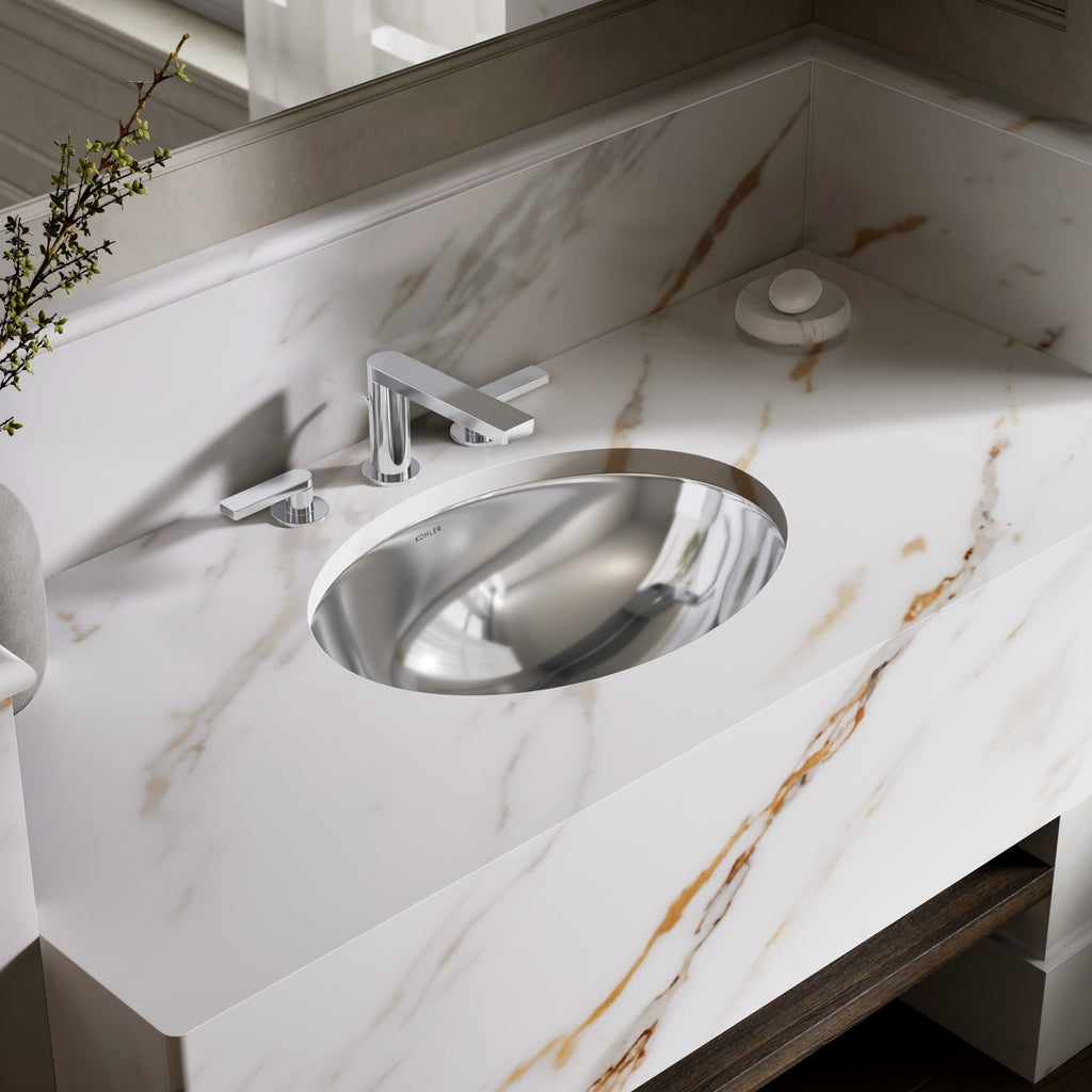 Kohler Lavabo Rhythm Paslanmaz Çelik Tezgah Altı