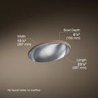 Kohler Lavabo Rhythm Paslanmaz Çelik Tezgah Üstü