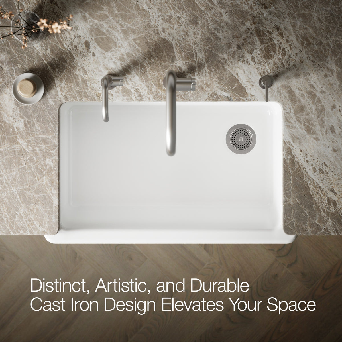 Kohler Eviye Whitehaven Döküm Apron-Front Beyaz