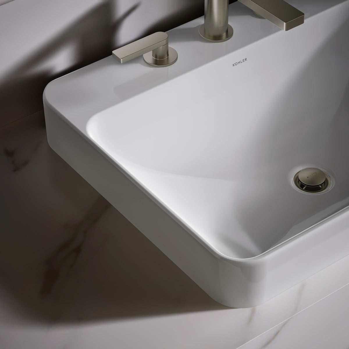 Kohler Lavabo Tezgah Üstü Üç Delikli Vox 58,4 x 465 cm