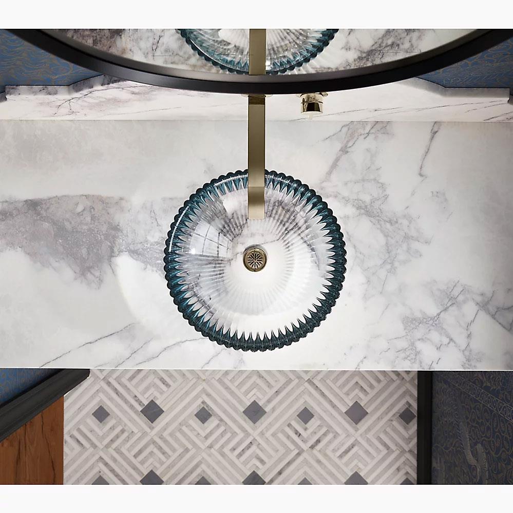 Kohler Lavabo Salute Cam Çanak Translucent Sapphire