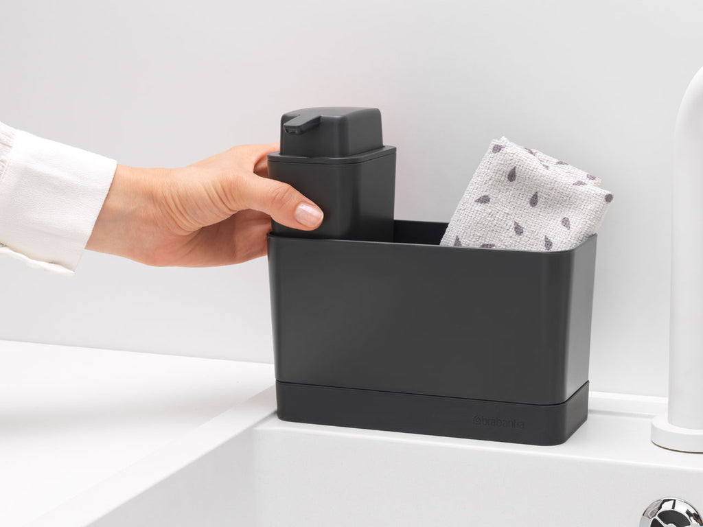 Brabantia Sabunluk ve  Sünger Seti İkili Koyu Gri 302602