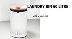 Brabantia Çamaşır Sepeti  60 lt Siyah Mantar Kapak 120022